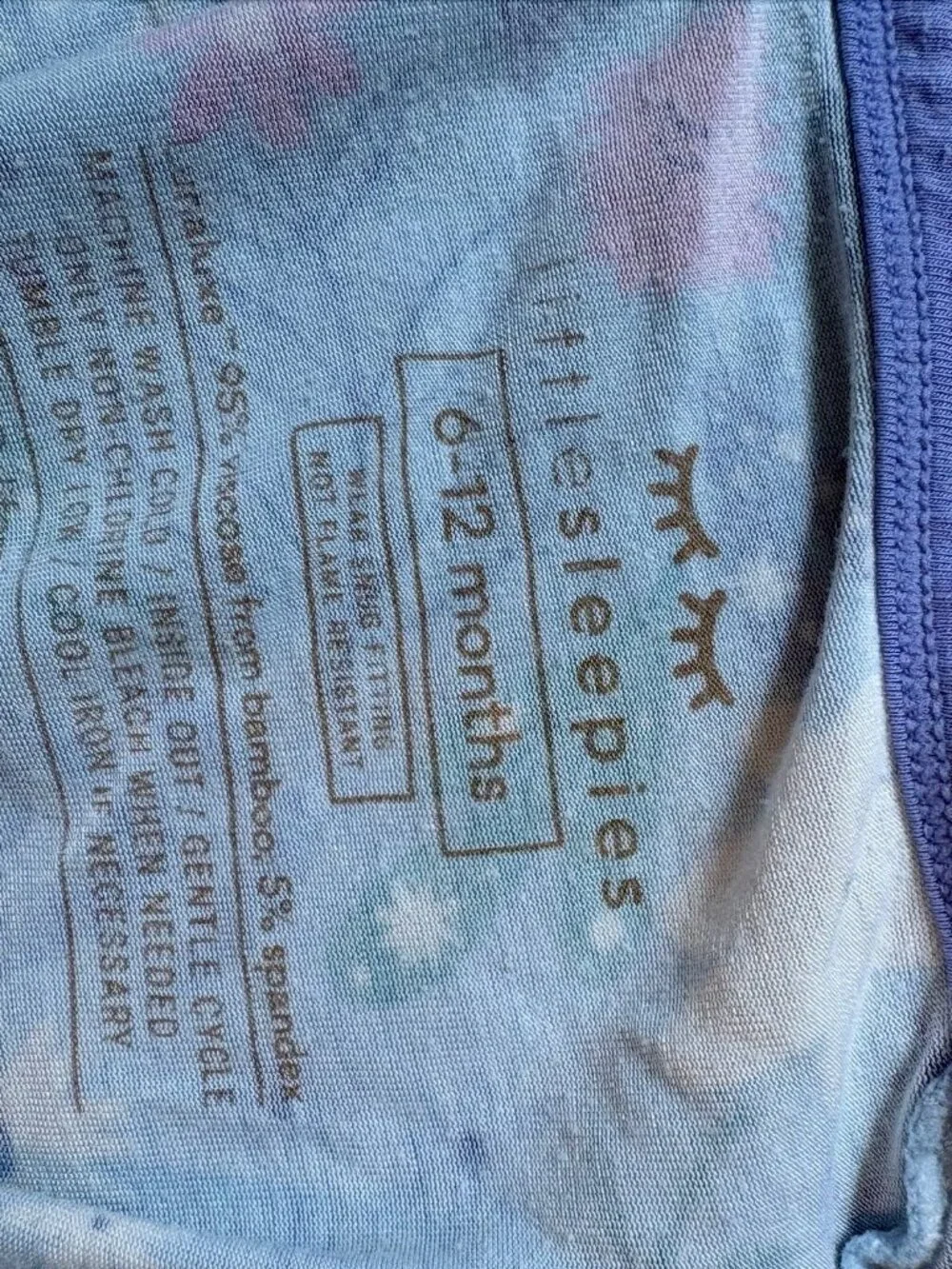 Little Sleepies Blue Floral Zippy (6–12M)